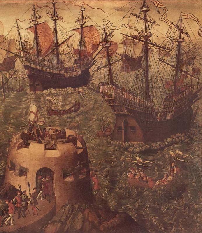 unknow artist Henry VIII embardking at Dover in 1520 on his way to calais for a meetin with Francis I of France on the Field of Cloth-of-Gold France oil painting art